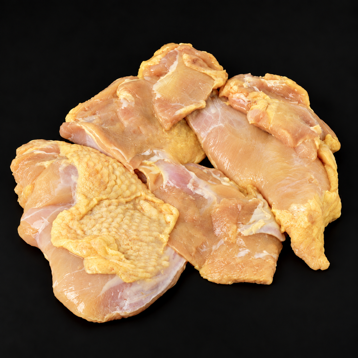 Bistecche di pollo Penna D’Oro da coscia e sovracoscia disossate.